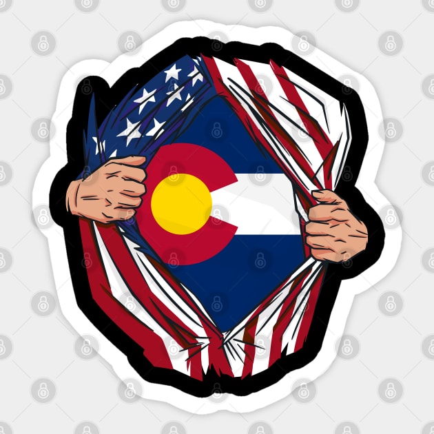 USA American Grown Colorado Flag Sticker by tobzz